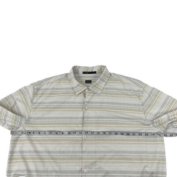 Mens Nike Golf Dri-Fit Tiger Woods Short Sleeve Button Up Shirt Sz XL Striped - Picture 7 of 9